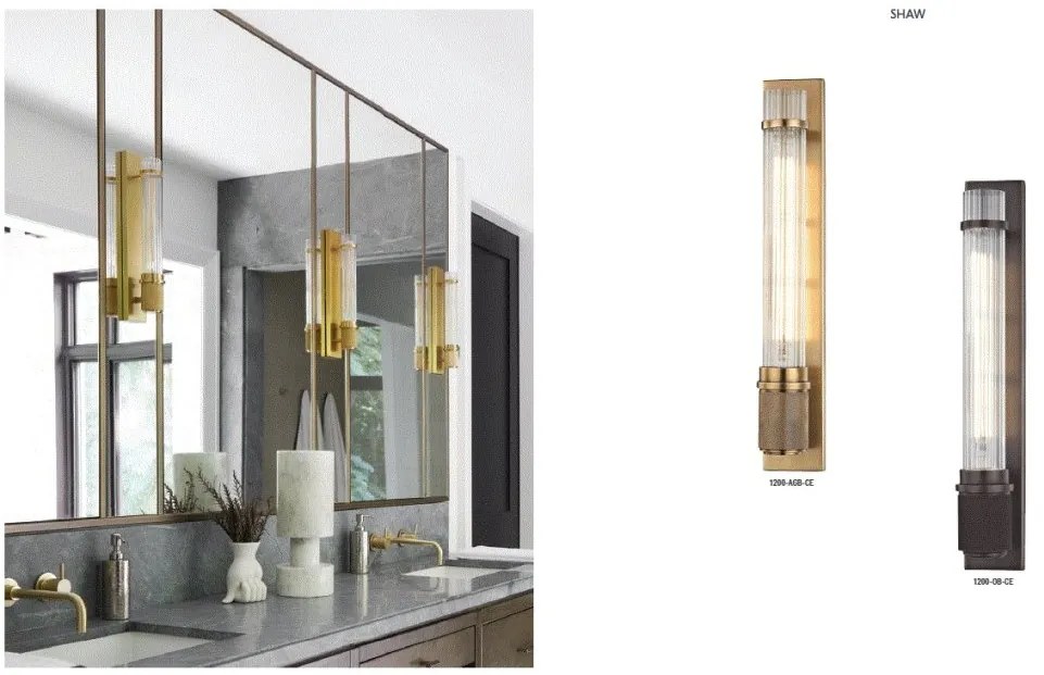 Aplica de perete design minimalist SHAW bronz antic