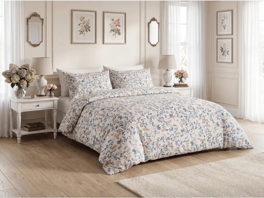 Lenjerie de pat din bumbac BLUE GARDEN colorat, 100% bumbac Dimensiune lenjerie de pat: 70 x 90 cm | 140 x 200 cm