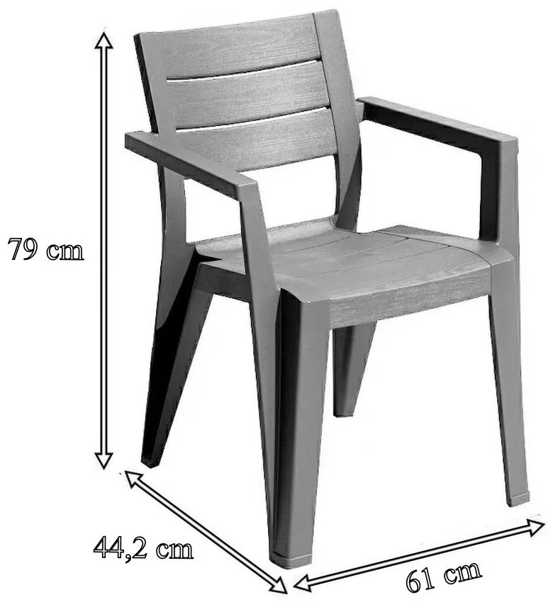 Julisa 4+1 set de mobilier de grădină cappuccino
