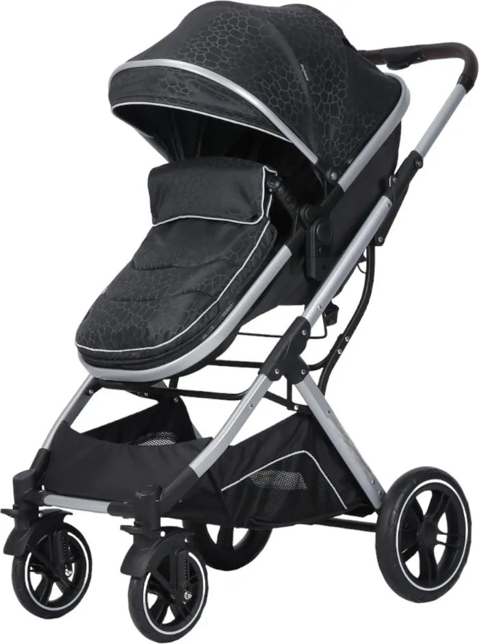 Carucior nou nascuti 3 in 1 NOVOKIDS™ H3100 series, Cu geanta bebe, Cadru Aluminiu, Amortizoare, Roti din cauciuc plin AVE, Landou, Scoica auto,