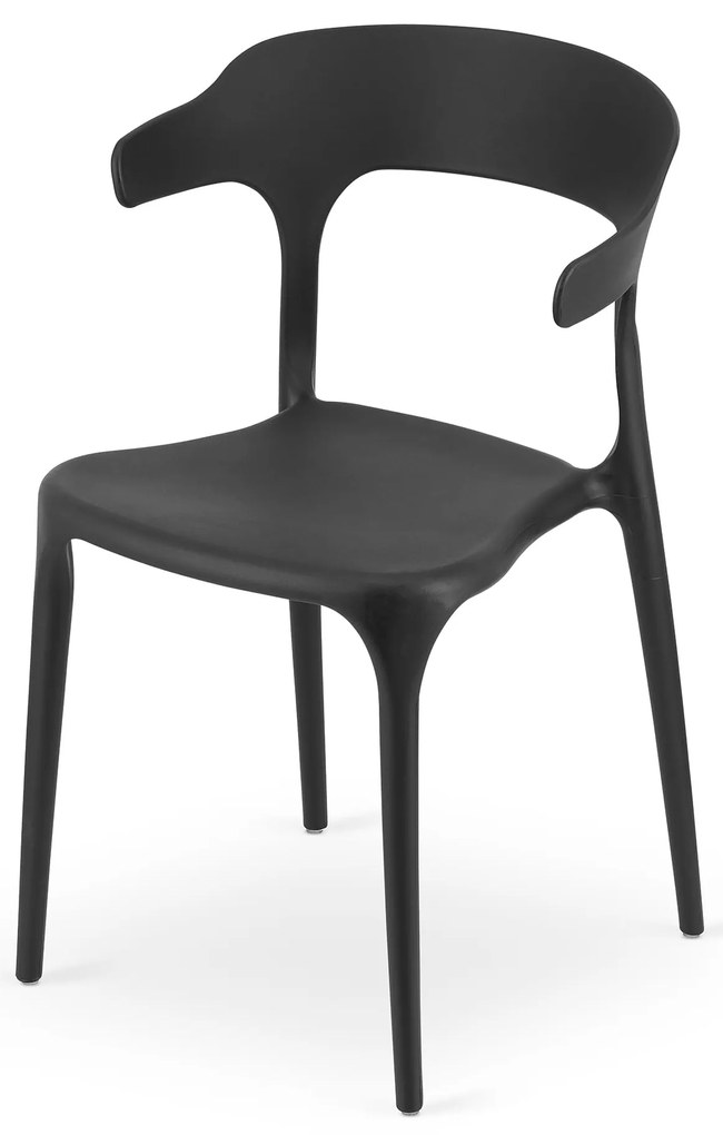 Scaun plastic negru ULME
