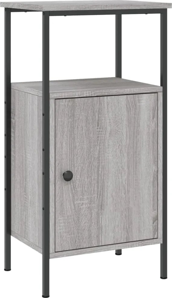 vidaXL Noptieră, gri sonoma, 41x31x80 cm, lemn compozit