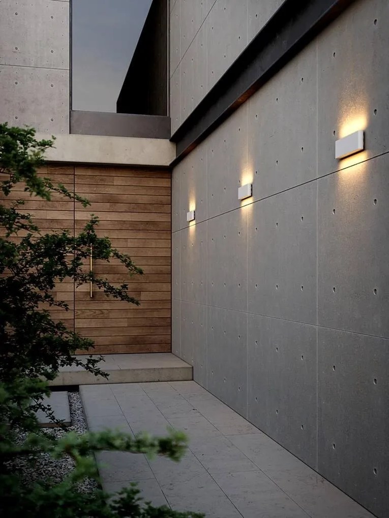 Aplica LED de perete pentru iluminat exterior modern, IP54 Kinver 26 alb 2118181001 NL