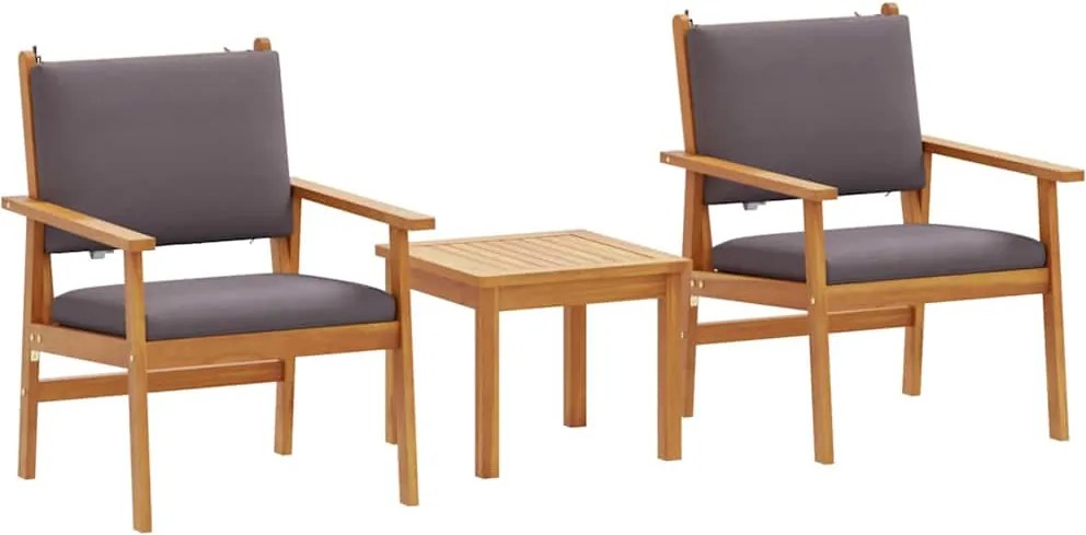 vidaXL Set de canapele pentru grădină 3 pcs Antracit