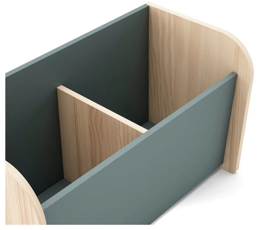Bibliotecă de copii verde prăfuit 70x42x35 cm Esteban – Marckeric