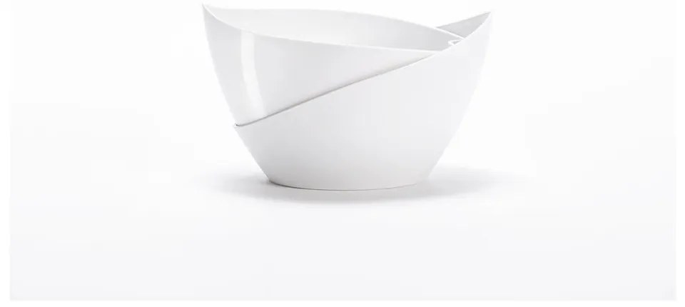 Ghiveci cu sistem de auto-irigare Plastia Doppio, alb