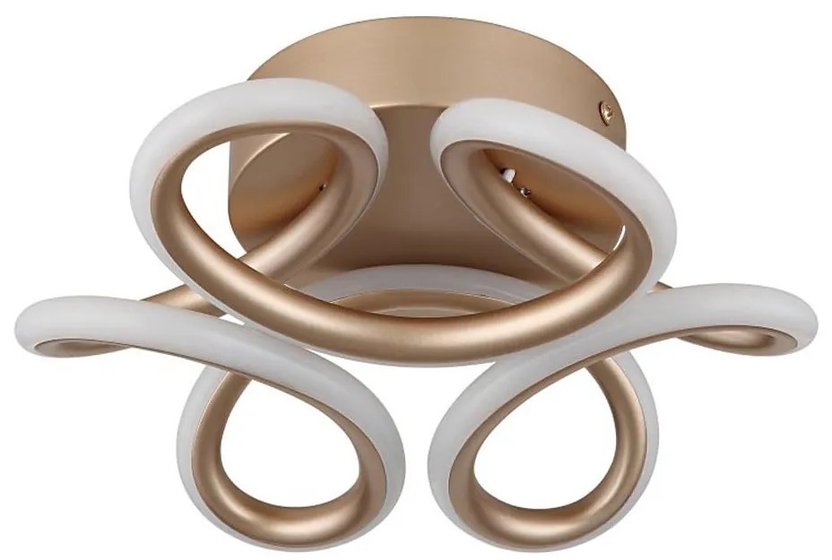 Plafonieră LED Globo 67386-24CH MELISAND 24W/230V d. 26 cm auriu