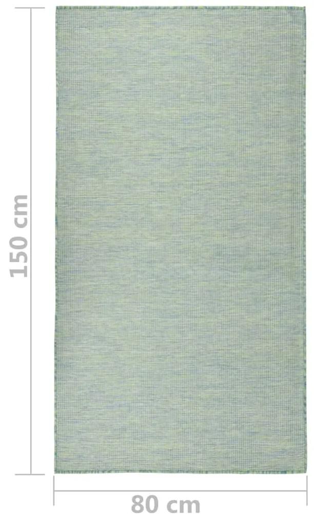 Covor de exterior, turcoaz, 80x150 cm, tesatura plata Turcoaz, 80 x 150 cm