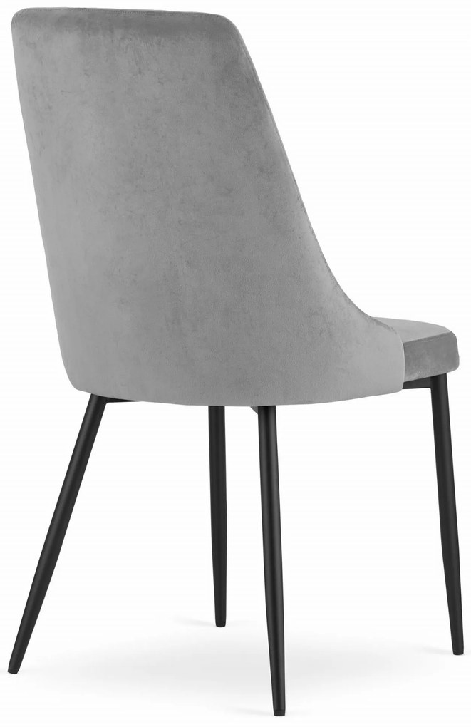 OFERTA Scaun de sufragerie din catifea gri deschis IMOLA calitatea II