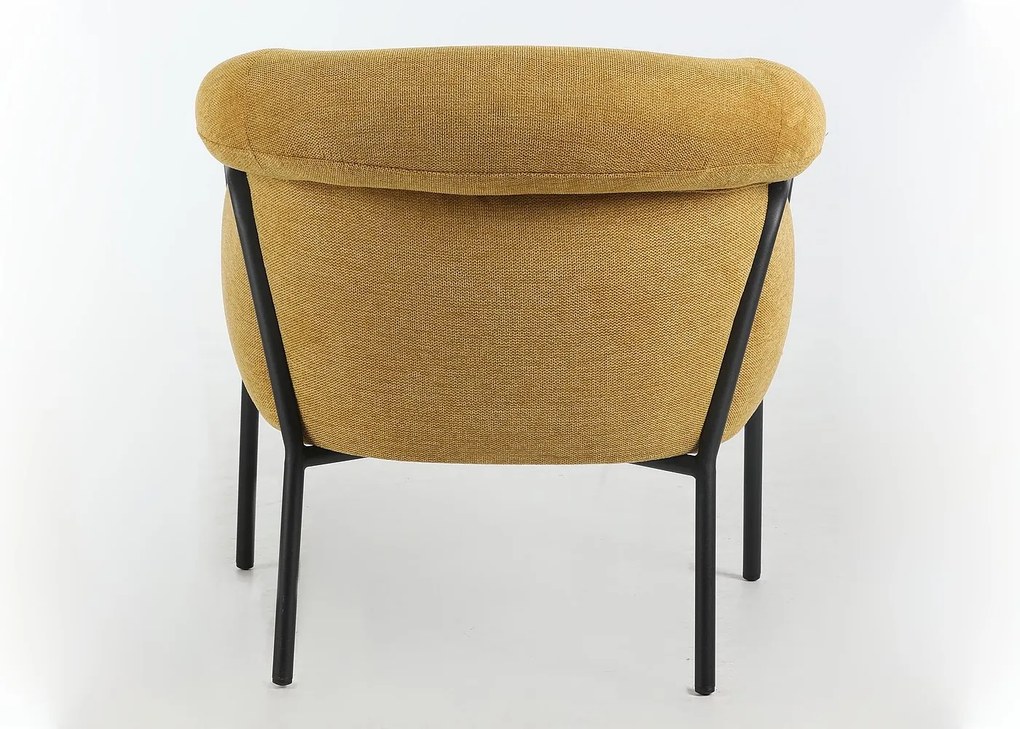 Fotoliu design CLOVER BREGO, mustareniu