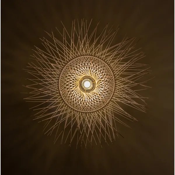 Brilagi - Lustră LED CERIA BOHO pe cablu, 1xE27/40W/230V, Ø 70 cm, bambus