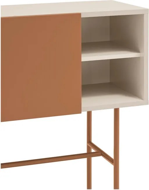 Masă consolă cărămizie-bej 35x110 cm Nube – Teulat