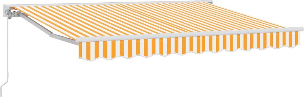 vidaXL Copertină retractabilă manuală Galben 3 x 2,5 m