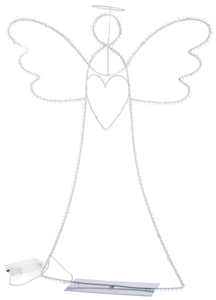 Decorațiune luminoasă de Crăciun Înger cu aureolă, 36 x 44 cm, 35 LED-uri