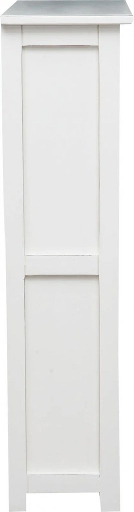 Vitrina mica, L68 25 H98 cm, alb antic, lemn masiv