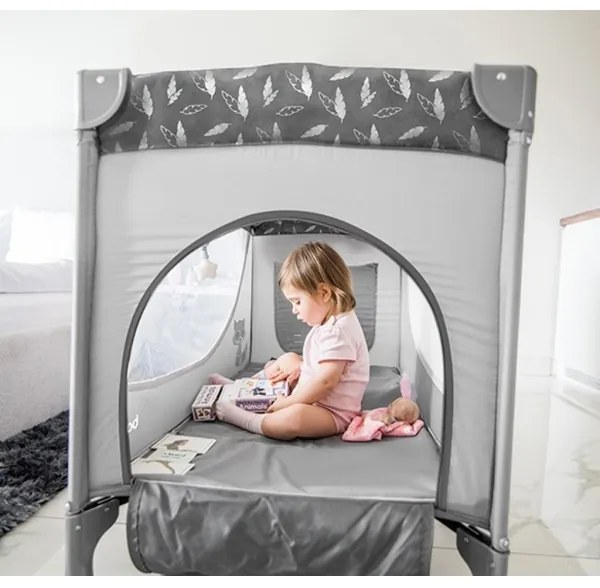 Pătuț pliabil BASIC gri BabyOno