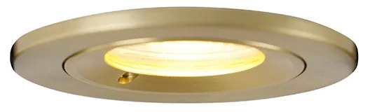 Set de 6 spoturi încastrate moderne aurii rotunde IP44 - Xena