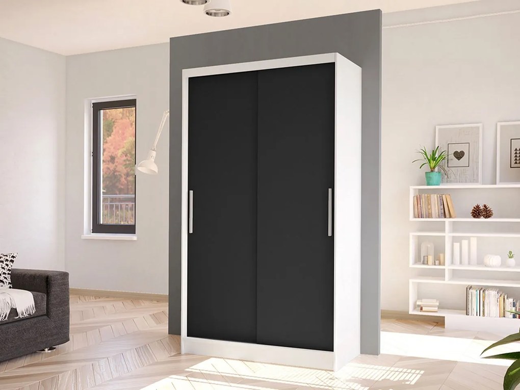 Dulap de haine Keira I (Alb + Negru). Promo -17%. 1060167