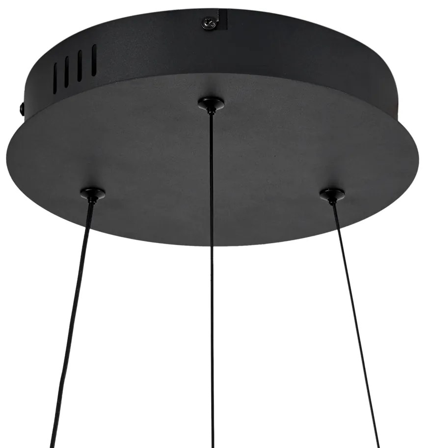 Lampa suspendată modernă neagră 59cm incl. LED cu 3 trepte de intensitate luminoasă - Anello Chandelier