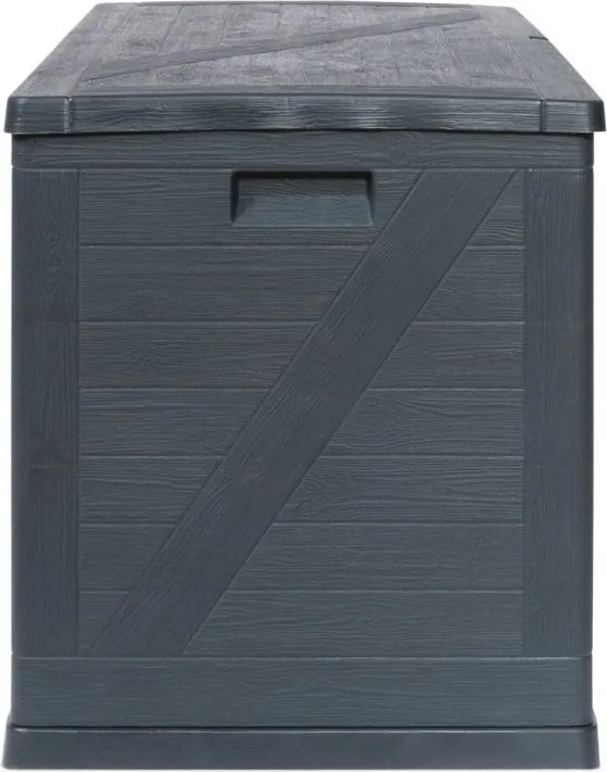 WOOD cutie de depozitare din plastic pentru grădină 420 L, g