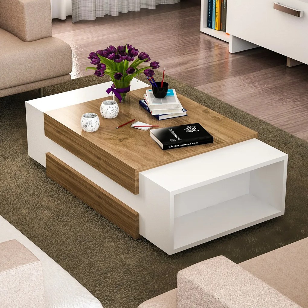 Masă de cafea Nora White Walnut