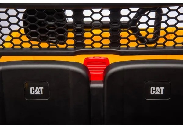 Mașinuță electrică CAT 60W/7500 mAh galben/negru + telecomandă