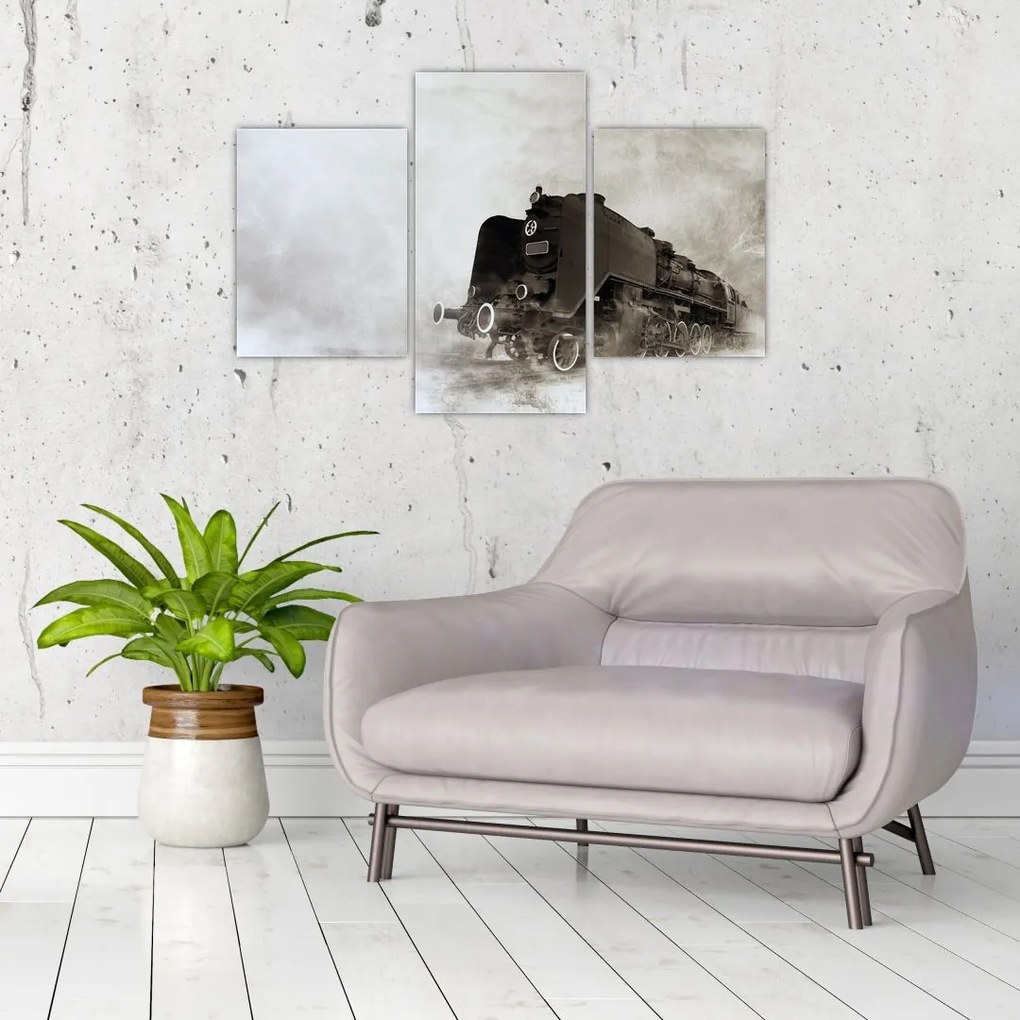Tablou - Tren în ceață (90x60 cm)