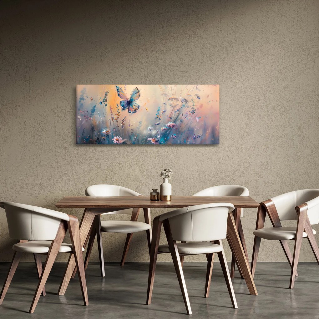 Tablou - Pajiște cu Fluture II (120x50 cm)