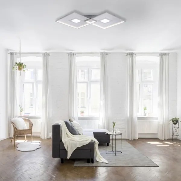 Plafonieră LED dimabilă AMARA LED/45W/230V crom Paul Neuhaus 8378-55 + telecomandă