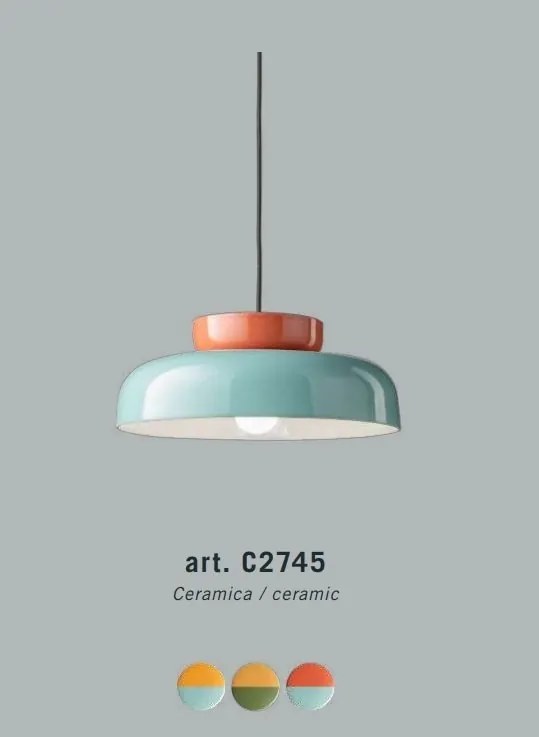 Lustra design retro realizata manual din ceramica MARACANÀ
