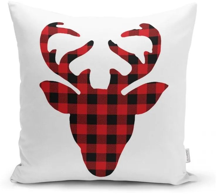 Set 4 fețe de pernă și un napron de masă cu model de Crăciun Minimalist Cushion Covers Snowflake