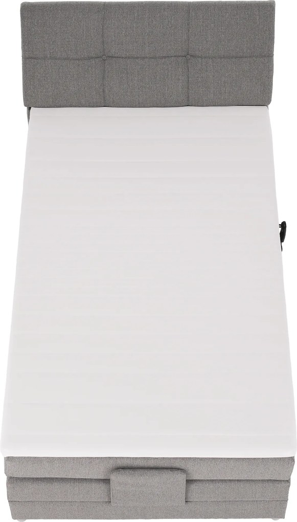 Pat electric reglabil, cu arcuri, gri, 120x200, GERONA NEW