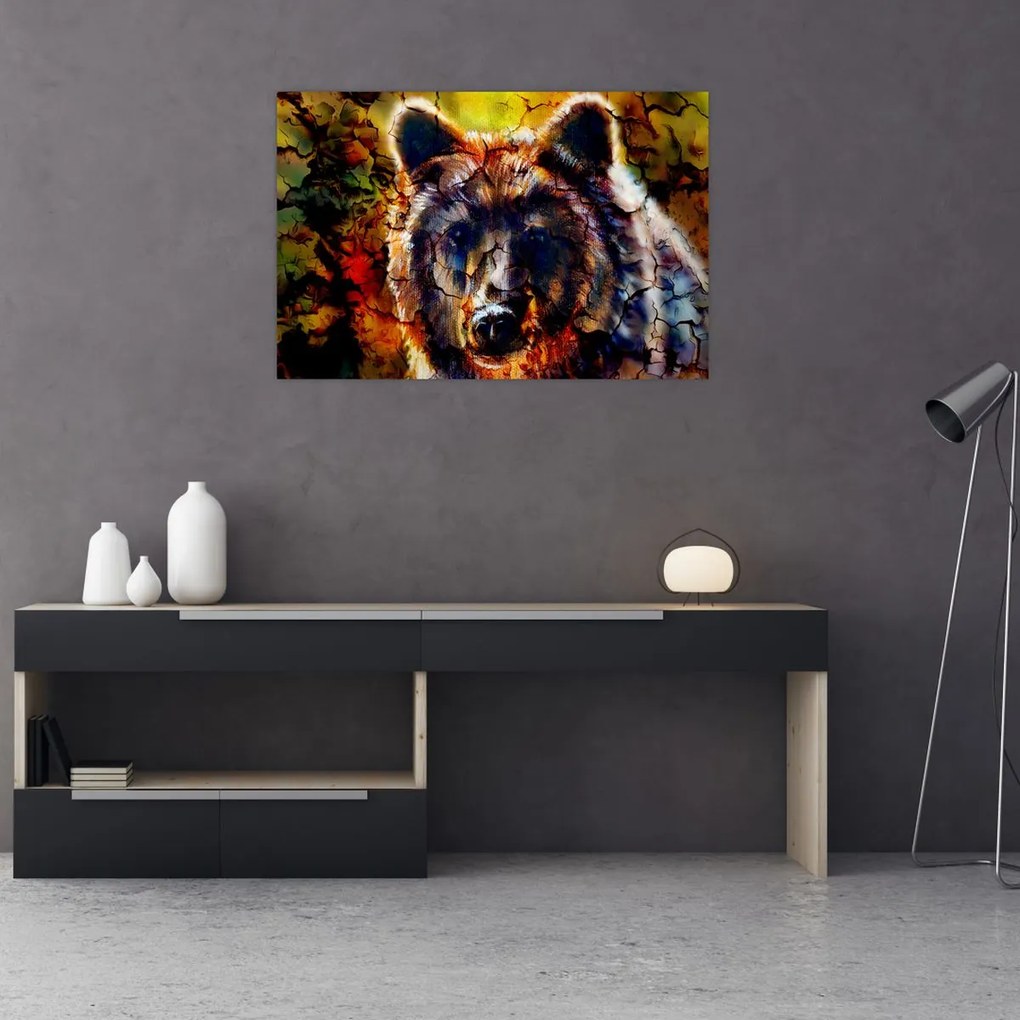 Tablou - Urs,pictură (90x60 cm)