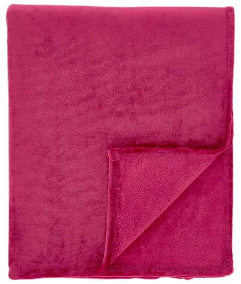 Pătură roz din micropluș/cocolino 130x170 cm Raschel Velvet – Catherine Lansfield
