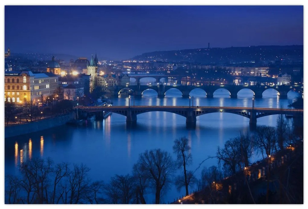 Tablou cu podurile din Praga (90x60 cm)