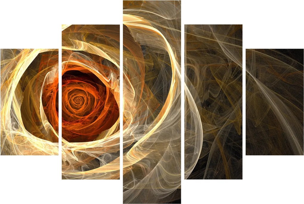 Tablou - Trandafiri abstracți în culori aprinse (150x105 cm)