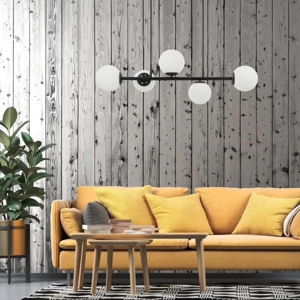 Candelabru suspendat pe cablu MADDIE 5xE14/5W/230V negru