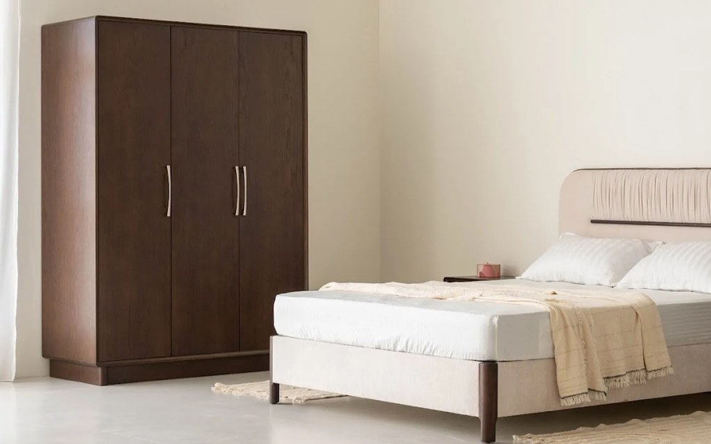 Dulap lemn masiv nuc Cooper, 140 × 62 × 198 cm