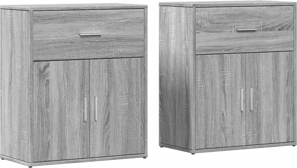 vidaXL Dulapuri, 2 buc., gri sonoma, 60x31x70 cm, lemn prelucrat