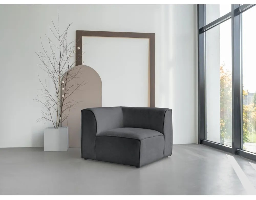Modul pentru canapea gri (cu colț variabil) Flex Felix – Miuform