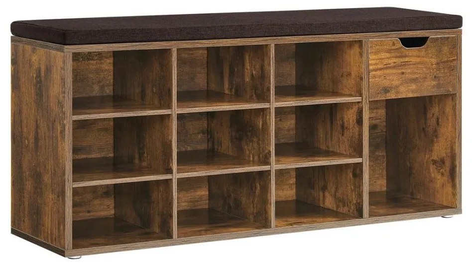 Pantofar VOREN, maro/negru