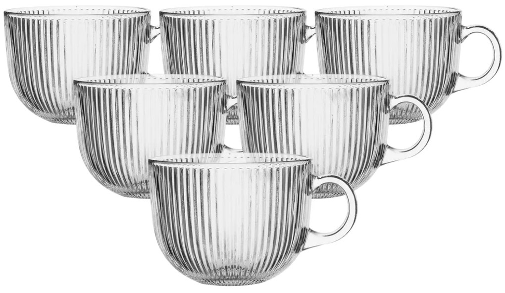 Cană de sticlă Altom Selena, 510 ml , set de 6