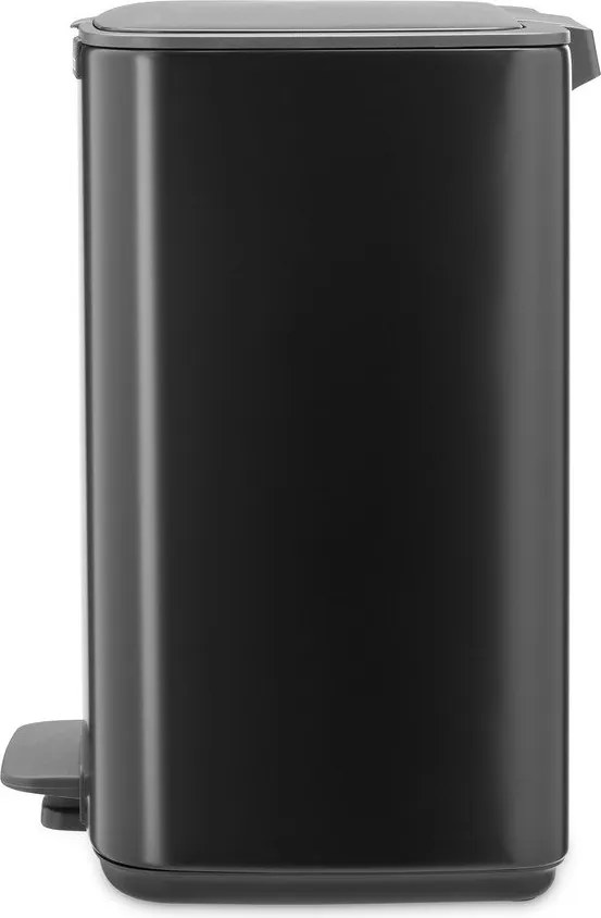 Coș de gunoi negru mat cu pedală din oțel 12 l Bo – Brabantia