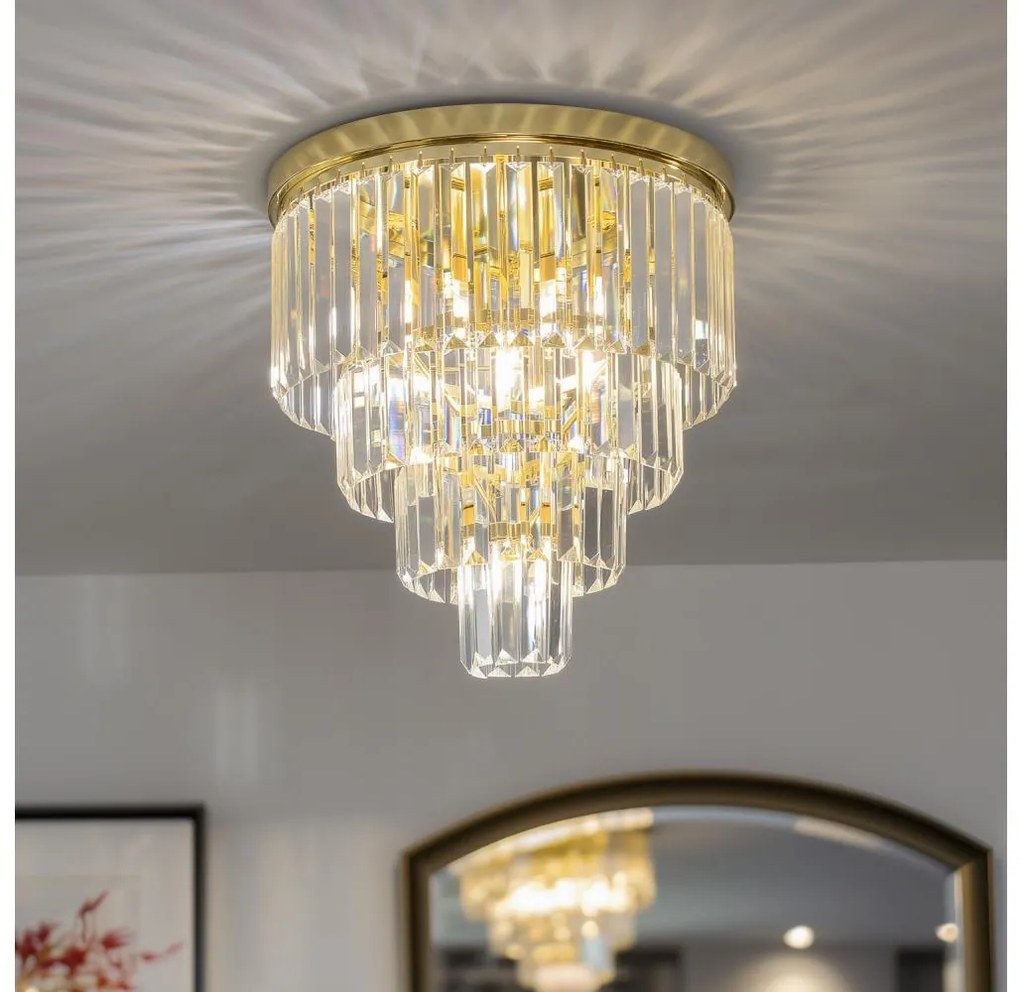 Brilagi - Plafonieră LED cu cristale MOZART 5xE14/40W/230V aurie