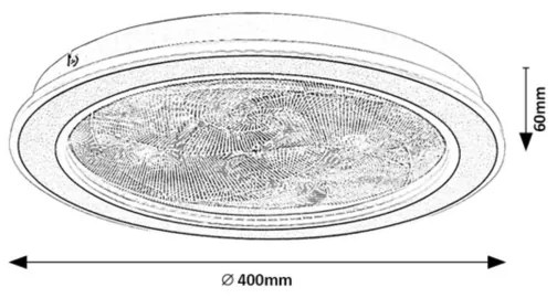 Plafonieră LED Rabalux ZOFRAEL 71281-LED, dimabilă, 24W/230V, 3000-6500K, Ø40 cm, cu telecomandă