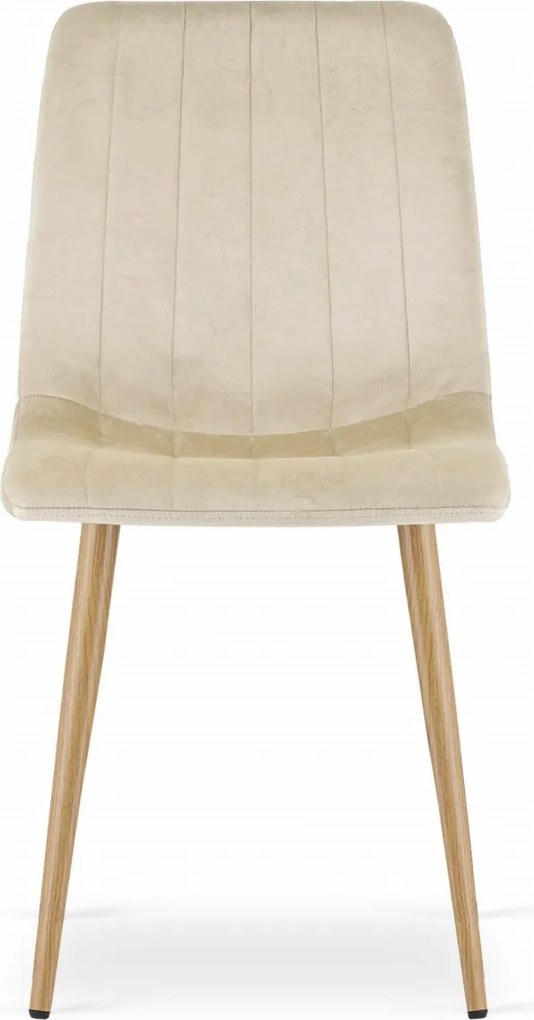 OFERTA Scaun din catifea crem LAVA II. calitate secundara