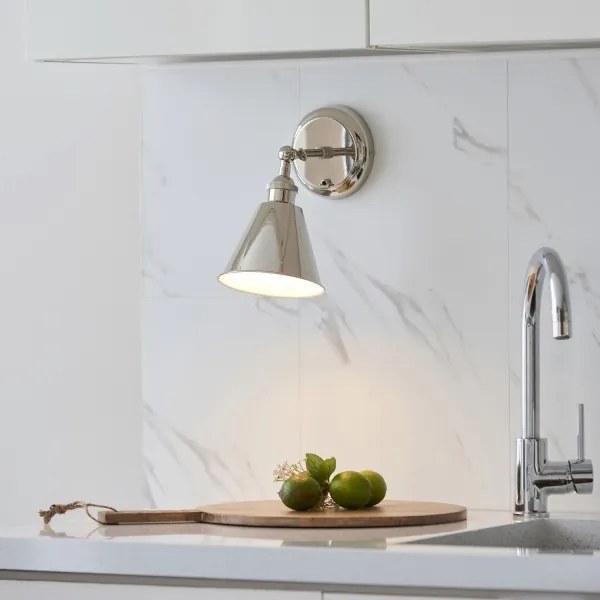 Endon 98716 - Aplica de perete cu spot HALLE 1xE14/40W/230V crom lucios