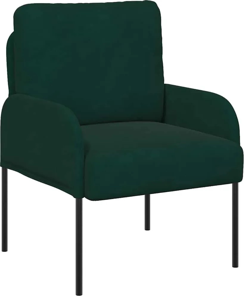 vidaXL Canapele cu pernă 55cm Verde închis placaj