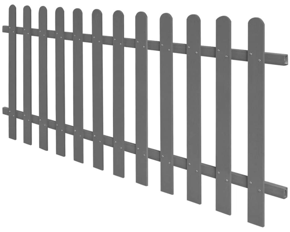 Gard din sipci, 200 x 80 cm, WPC 1, Gri, 80 cm