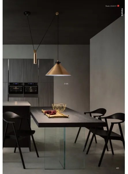 Redo 01-1545 - Lustră pe cablu KALIMBA 1xE27/42W/230V bronz